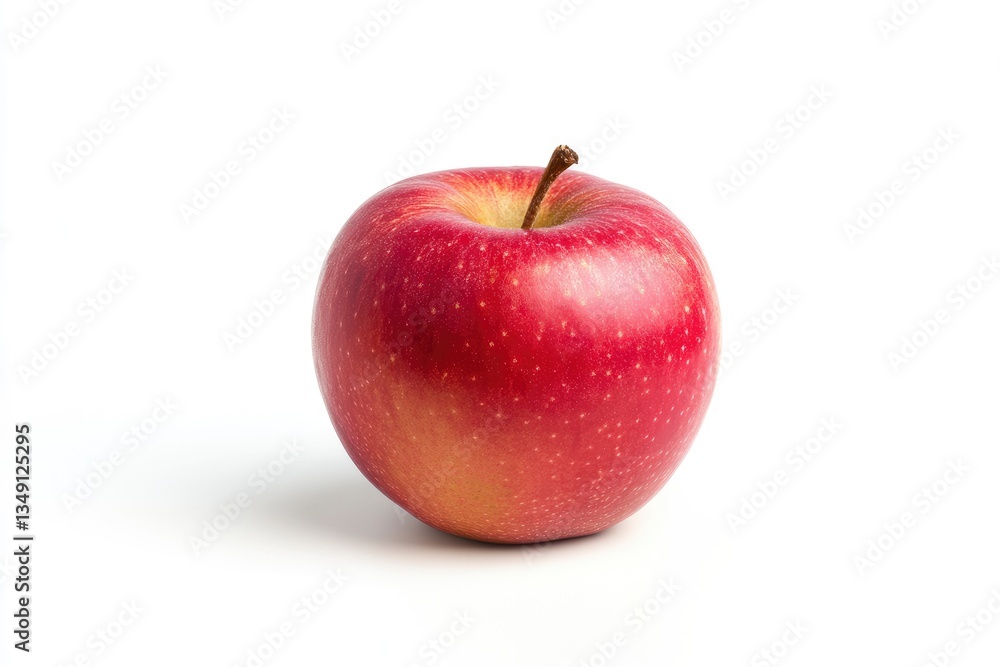 Studio Shot of a Fresh Red Apple Isolated on White Surface Studio Shot of a Fresh Red Apple Isolated on White Surface