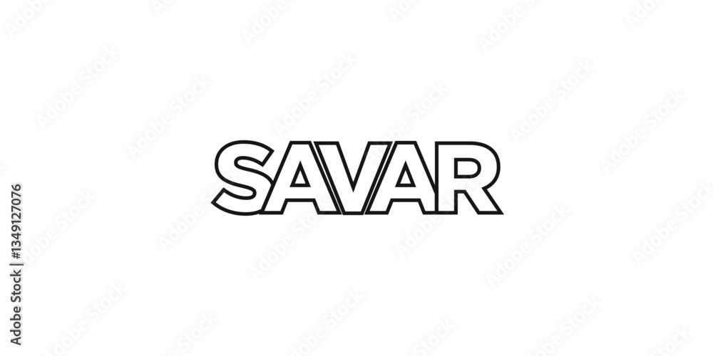 Savar in the Bangladesh emblem. The design features a geometric style, vector illustration with bold typography in a modern font. The graphic slogan lettering. Savar in the Bangladesh emblem. The design features a geometric style, vector illustration with bold typography in a modern font. The graphic slogan lettering.