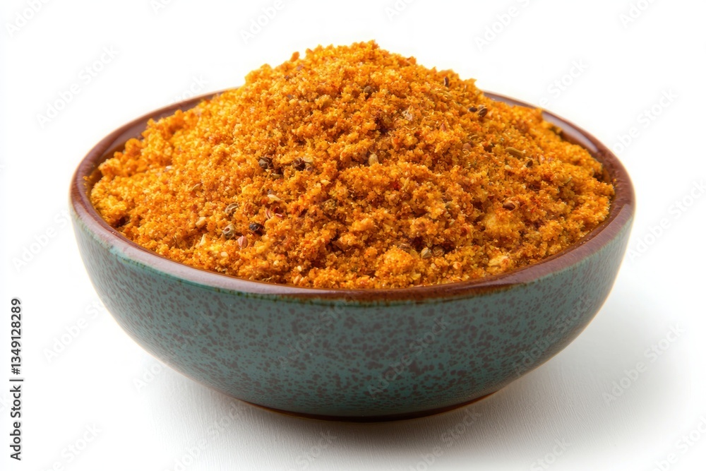Turmeric in a Ceramic Bowl on White Backdrop Detailed Close Up Shot Capturing Warm Golden Tones Culinary Appeal and Organic Essence Turmeric in a Ceramic Bowl on White Backdrop Detailed Close Up Shot Capturing Warm Golden Tones Culinary Appeal and Organic Essence