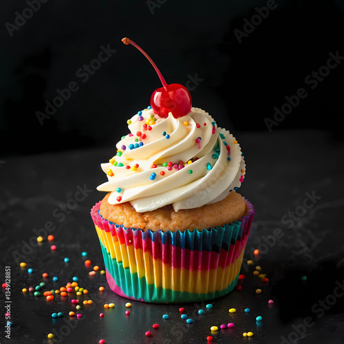 birthday cupcake with candle