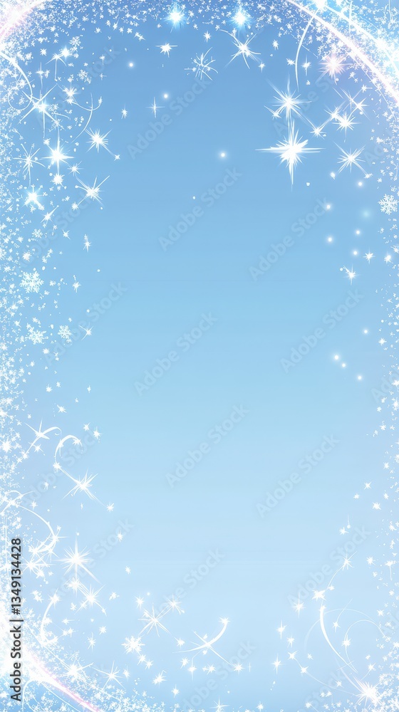 Winter Magic Background with Snowflakes