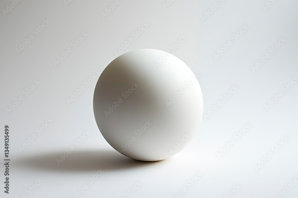 White Sphere on White Background Simple Geometric Shape Still Life White Sphere on White Background Simple Geometric Shape Still Life