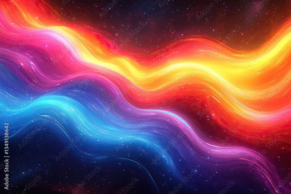 Abstract cosmic wave background; vibrant hues of blue, red, and yellow. Ideal for websites, presentations, or any project needing a dynamic, energetic feel. Abstract cosmic wave background; vibrant hues of blue, red, and yellow. Ideal for websites, presentations, or any project needing a dynamic, energetic feel.