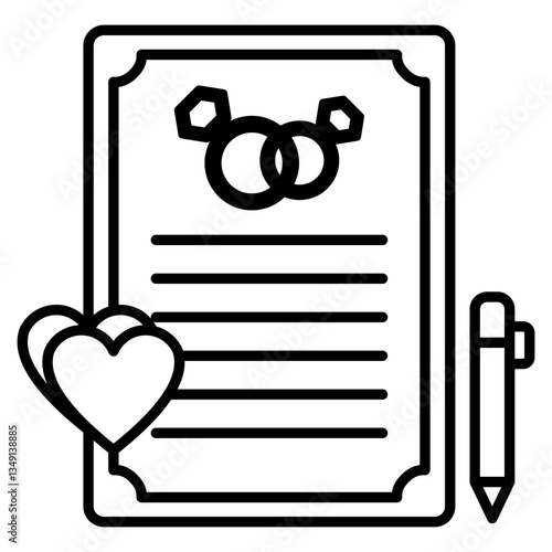 marriage certificate icon