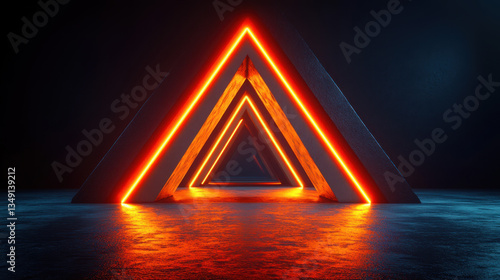 Neon Triangle Portal