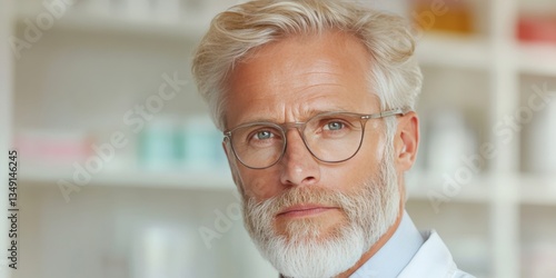 A close-up portrait of a se...