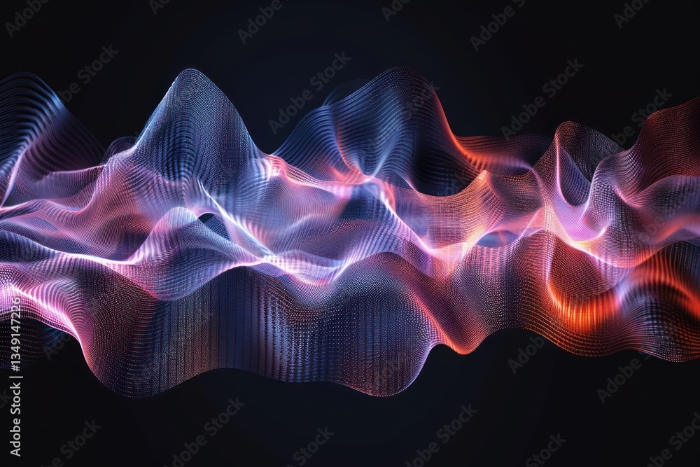 Fototapeta premium Abstract colorful flowing wave pattern