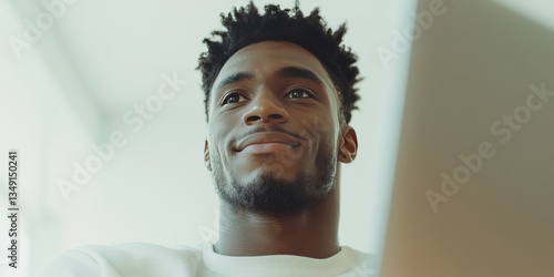 A portrait of a focused, mo...