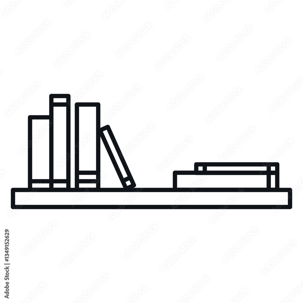 Bookshelf icon. Bookshelf icon.