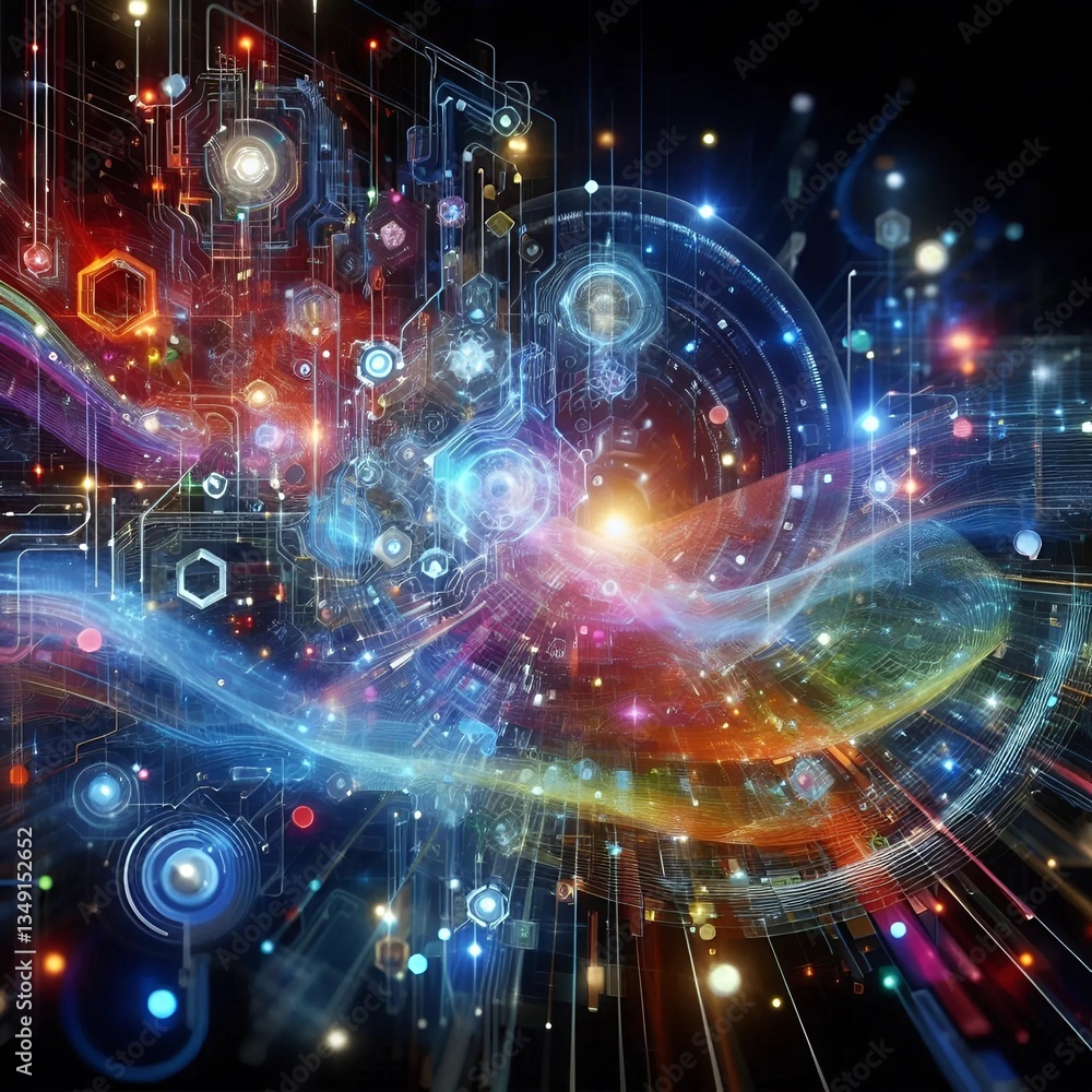 Fototapeta premium Advancing AI and IoT Integration: Revolutionizing Smart Technologies for Future Innovation