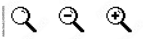 Magnifying glass zoom icons