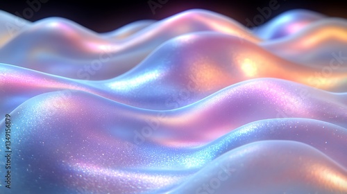 Wallpaper Mural Iridescent, glowing, wavy surface texture. Torontodigital.ca