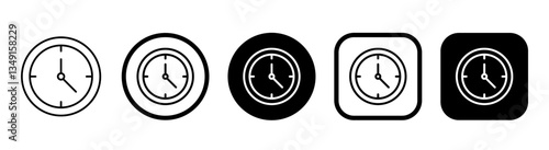 Clock icon. Time icon vector. Watch symbol. Vector illustration.