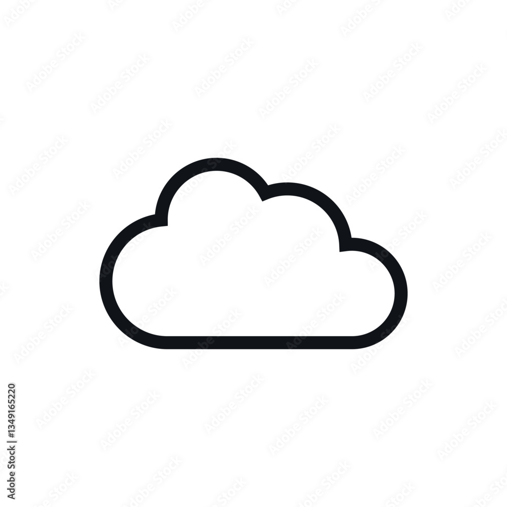 Cloud icon. Cloud icon.