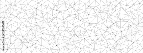 Complex abstract geometric pattern with chaotic triangular lines for modern background design.