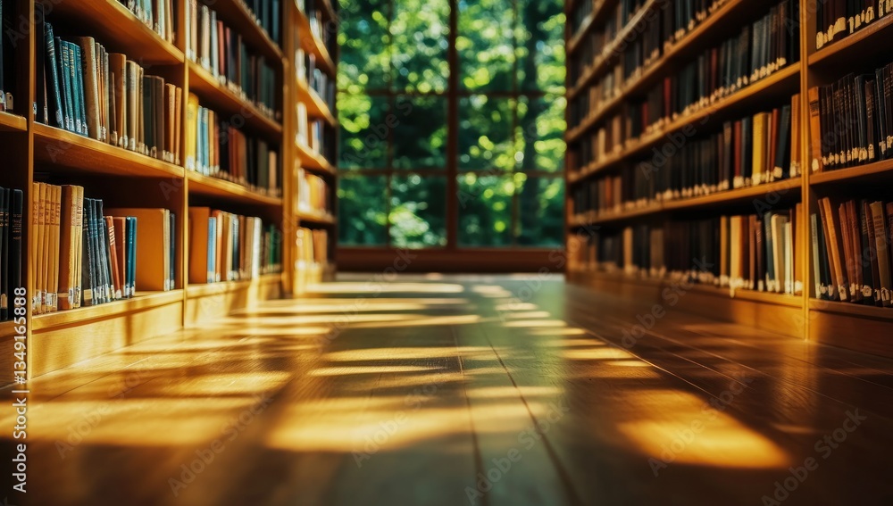 Sunlit Library: A Haven of Knowledge and Tranquility Sunlit Library: A Haven of Knowledge and Tranquility