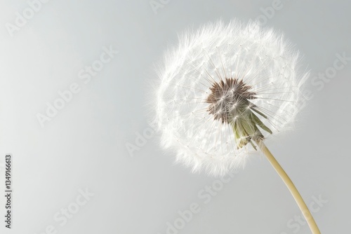 Wallpaper Mural Close-up of a Dandelion Seed Head on Light Background Torontodigital.ca