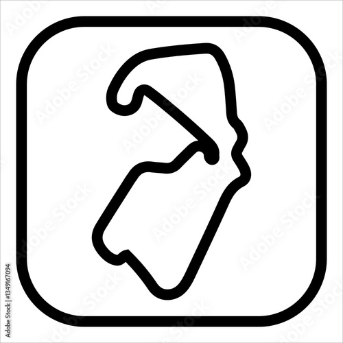 Photos silverstone line icon vector illustration isolated on white background