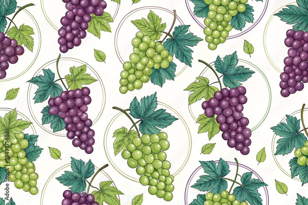 grapes seamless pattern grapes seamless pattern