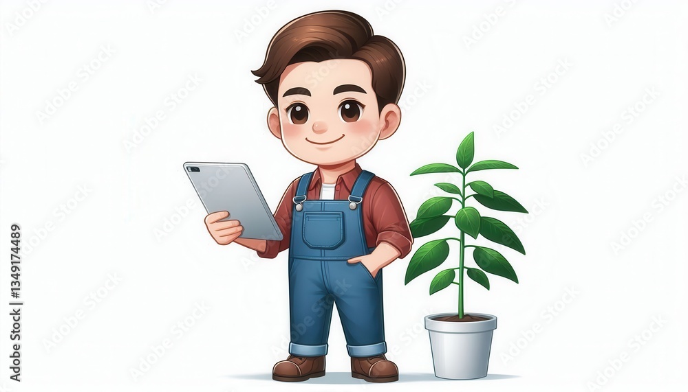 Gardening tips for beginners urban setting digital illustration bright environment casual viewpoint