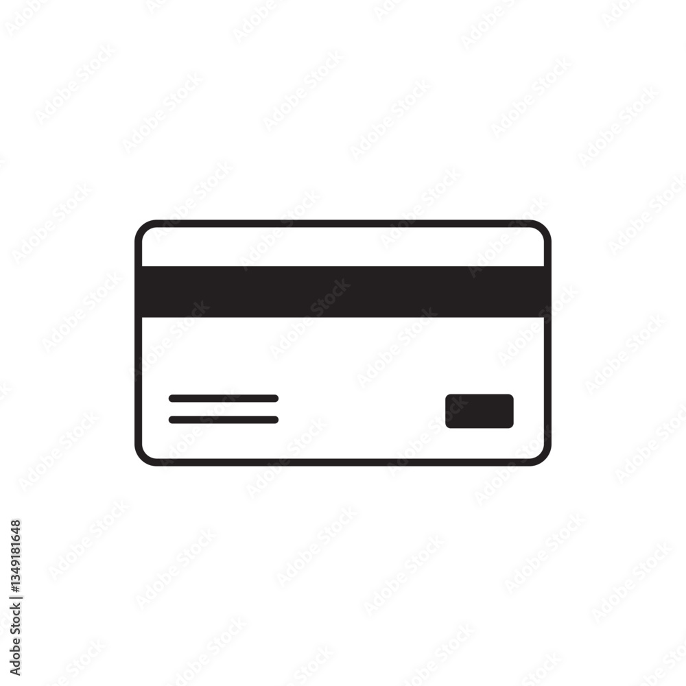 Credit card icon. Credit card icon.