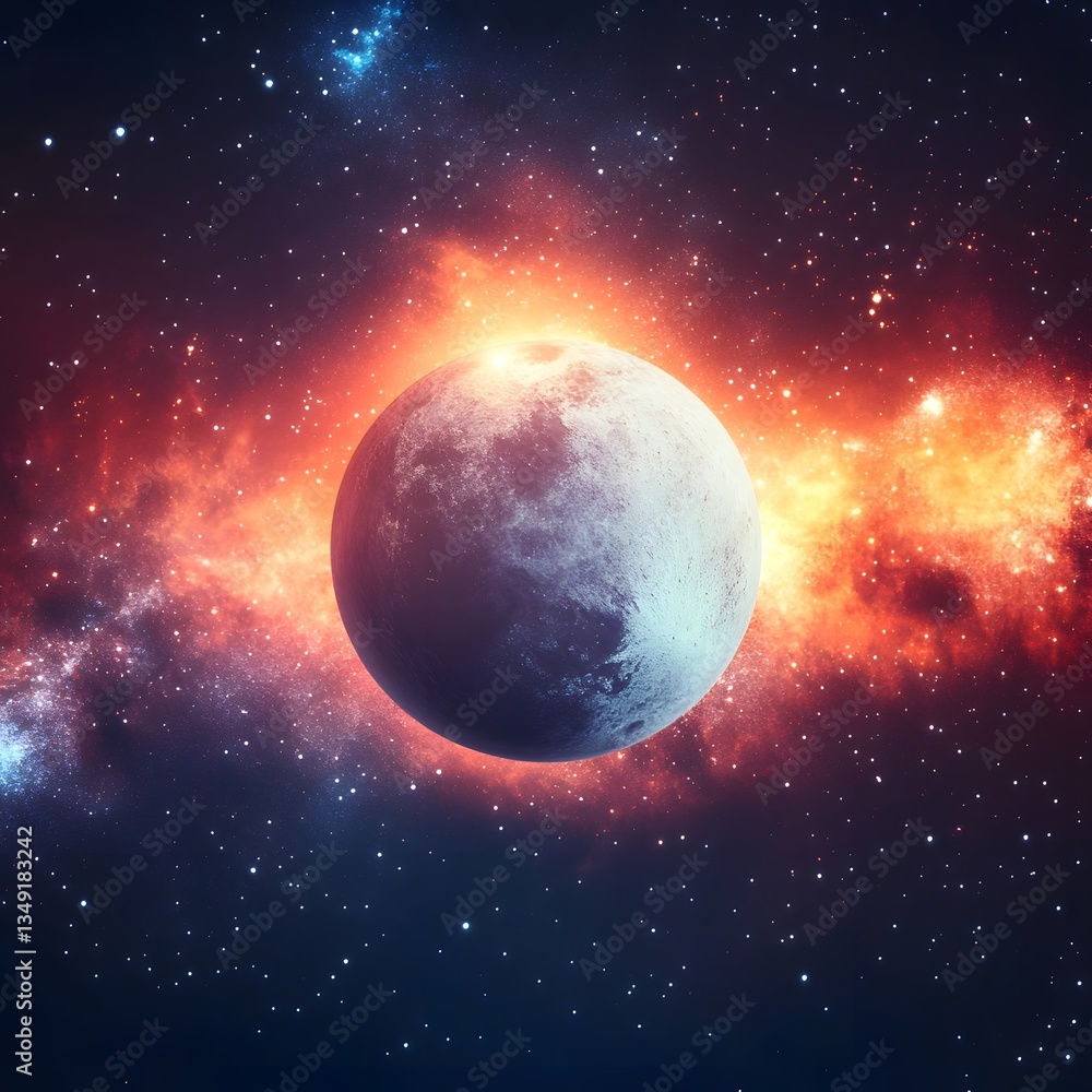 Obraz premium Stunning Celestial Body in Vibrant Nebula Space