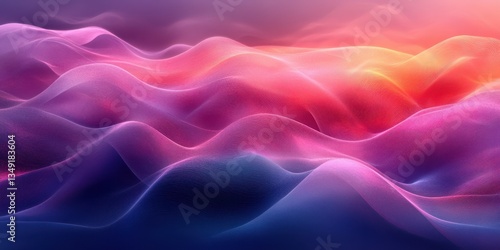 Wallpaper Mural Smooth waves of color blend together at dusk in a serene and abstract landscape Torontodigital.ca