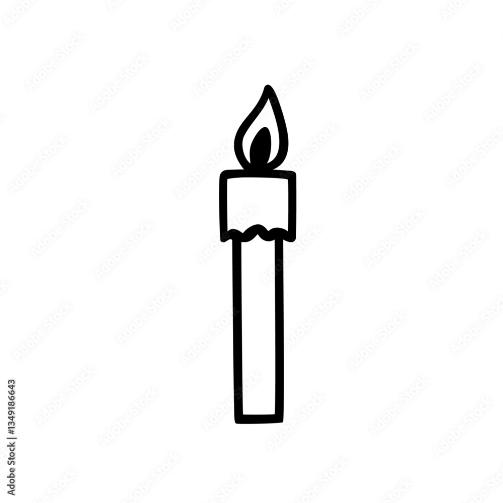 シンプルなろうそくのイラスト素材 シンプルなろうそくのイラスト素材