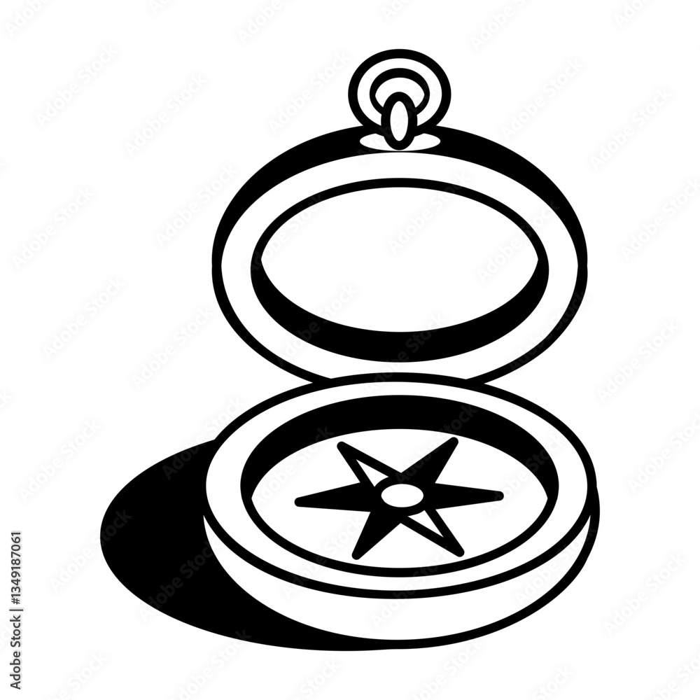 Magic compass with witchcraft sign, doodle style icon
Magic compass with witchcraft sign, doodle style icon