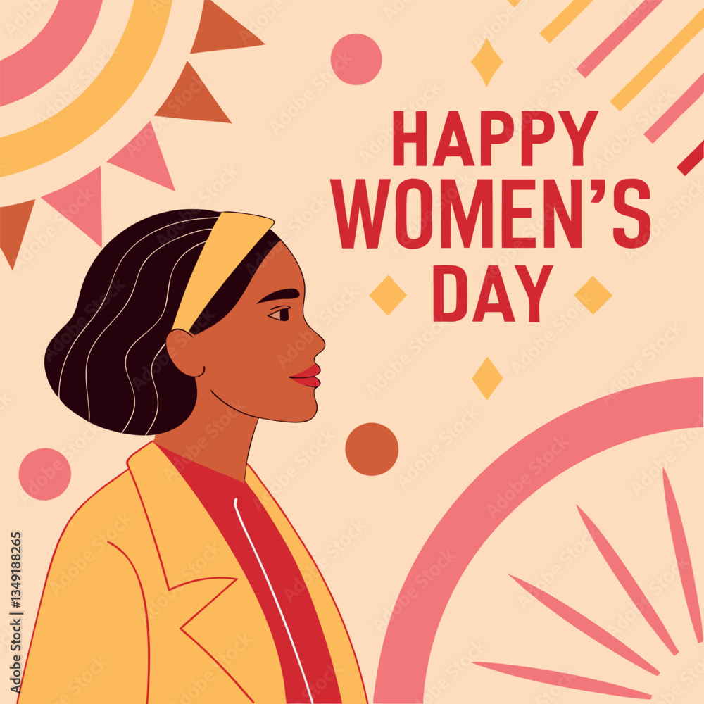 Happy international women's day greetings abstract. Happy international women's day greetings abstract.