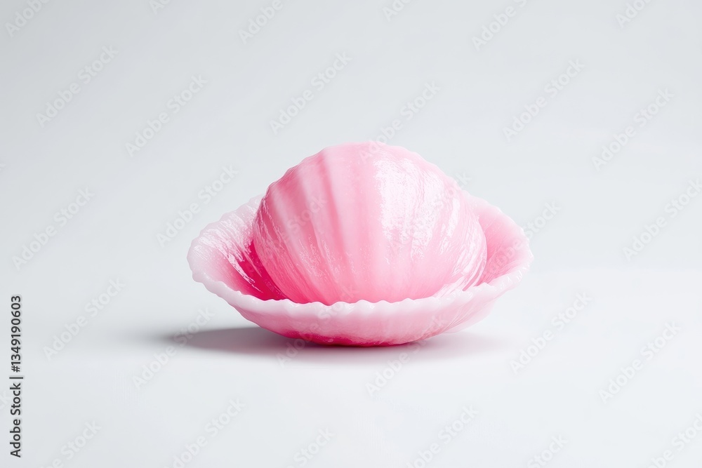 Pink shell-shaped decorative object Pink shell-shaped decorative object