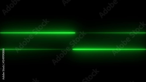 Wallpaper Mural Two neon line animation by green color neon on black background. Torontodigital.ca