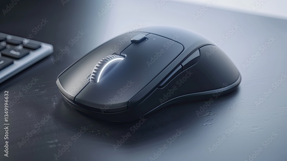 Ergonomic Mouse on Modern Desk. Ergonomic Mouse on Modern Desk.