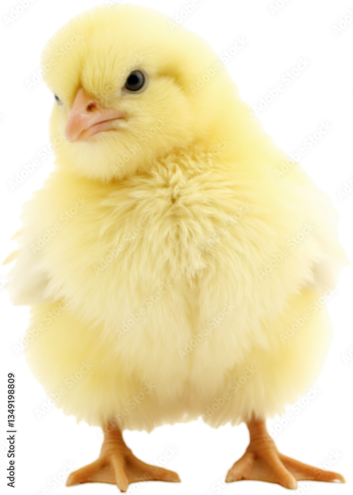 Obraz premium A charming yellow chick, with soft, fluffy feathers and a curious expression