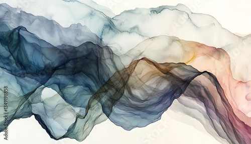 Elegant watercolor abstract design, perfect for artistic wallpapers or creative background projects, blending soft color transitions and fluid textures.