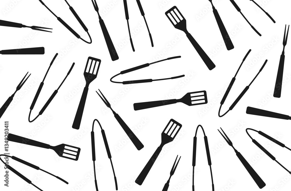 Grill utensils background. Grill utensils background.