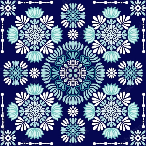 Lotus flower theme seamless pattern 