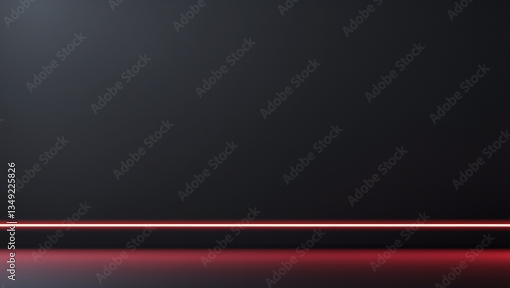 Obraz premium Minimalist Dark Backdrop with Subtle Red Neon Glow – Modern and Stylish 