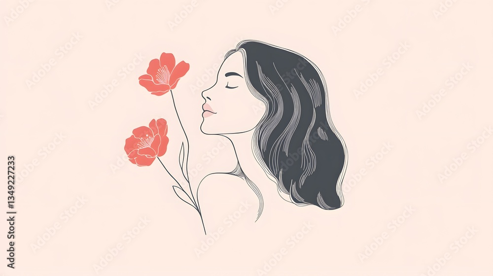 Elegant Feminine Floral Line Art Logo Vector Template Elegant Feminine Floral Line Art Logo Vector Template