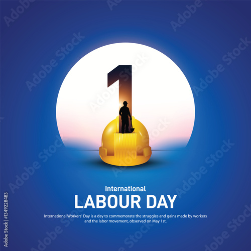 international labour day creative banner, poster, social media post, postcard, background, backdrop, greetings card, web banner, template, cover design etc. 1 May Day concept. workers day creative.