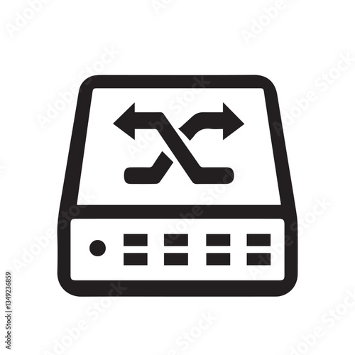 multiple internet cable connection gearbox in vector art