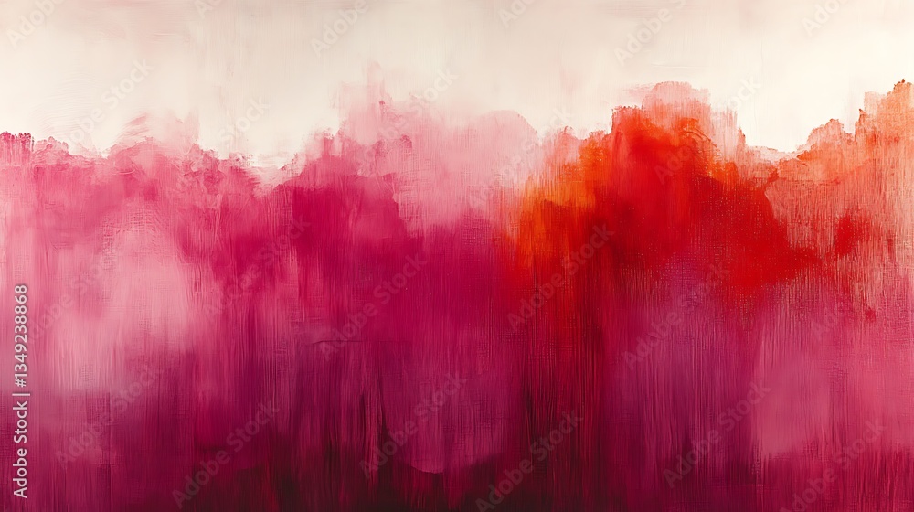 Abstract watercolor painting in shades of red and pink. Abstract watercolor painting in shades of red and pink.