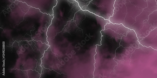 Mountainous Cumulus Clouds Boiling in the Summer Sky. White cloudiness, mist or smog overlay backgrounds. Wide sky and clouds dark tone. Dark cloud at evening sky with thunder bolt.>>
