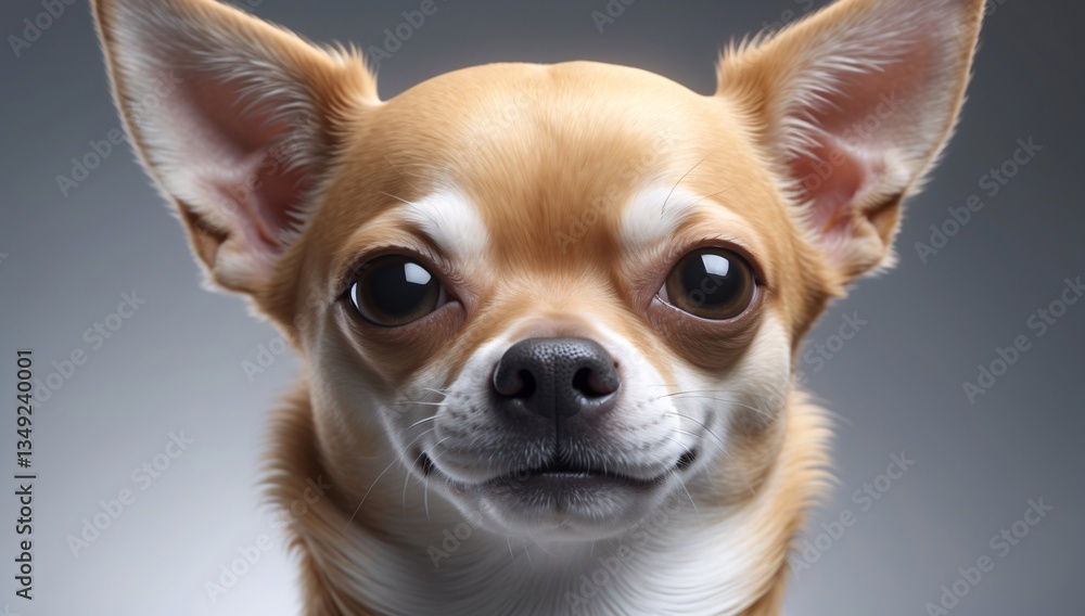 A charming tan Chihuahua looks directly at the camera, showcasing its large, expressive eyes and perky ears. A charming tan Chihuahua looks directly at the camera, showcasing its large, expressive eyes and perky ears.