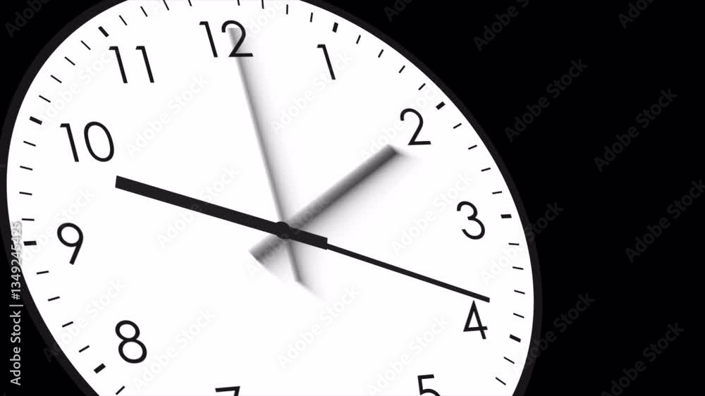 Counting down clock isolated animated. 3D animation clock design video. 3d rendering analog clock design. Counting down clock isolated animated. 3D animation clock design video. 3d rendering analog clock design.