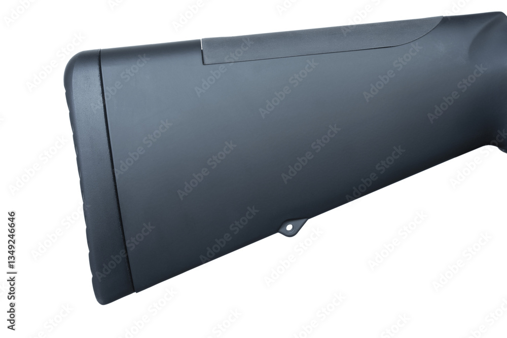 Modern shotgun with black polymer stock and rubber recoil pad and cheekrest