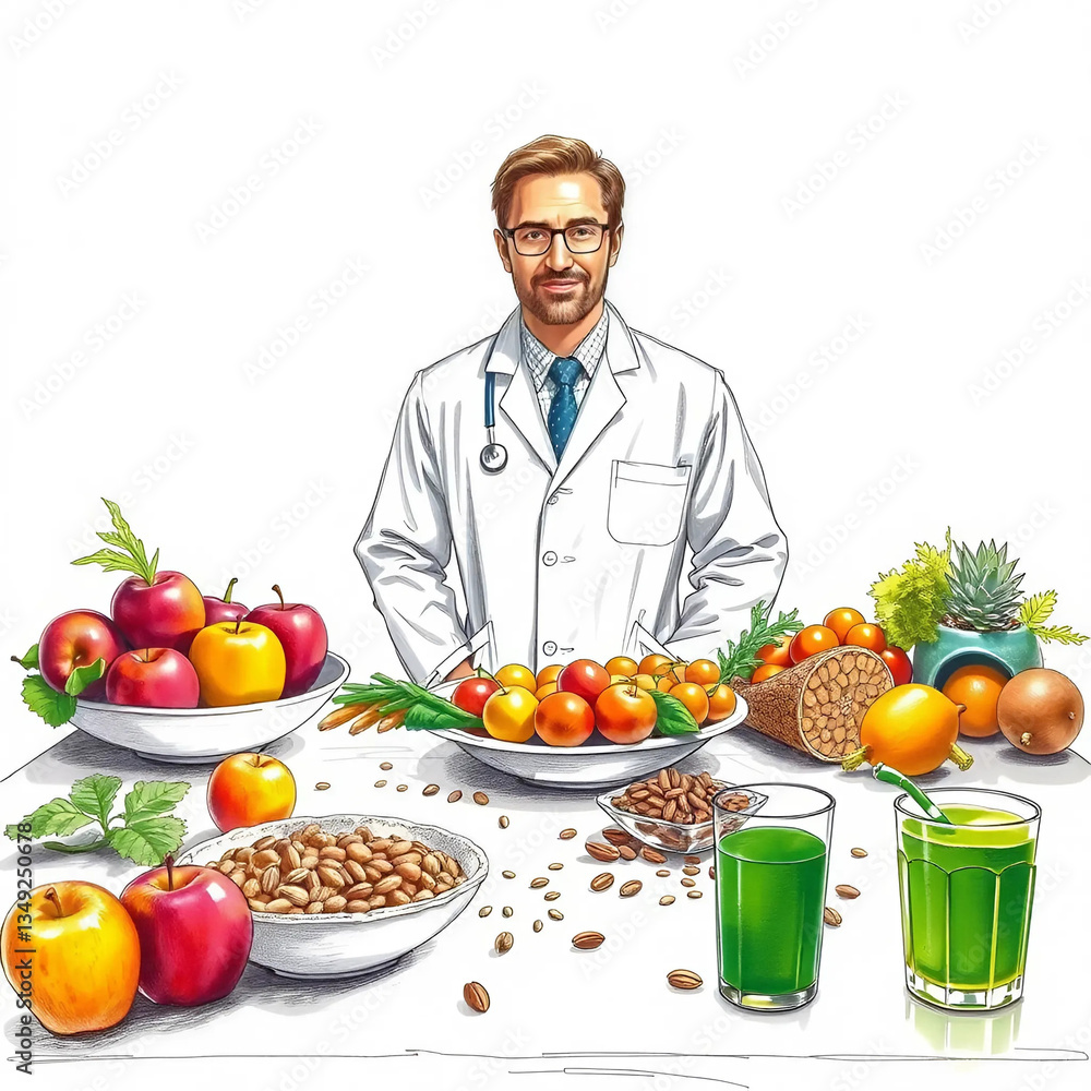 Healthy Nutrition Concept with Fresh Organic Foods and Balanced Diet Healthy Nutrition Concept with Fresh Organic Foods and Balanced Diet