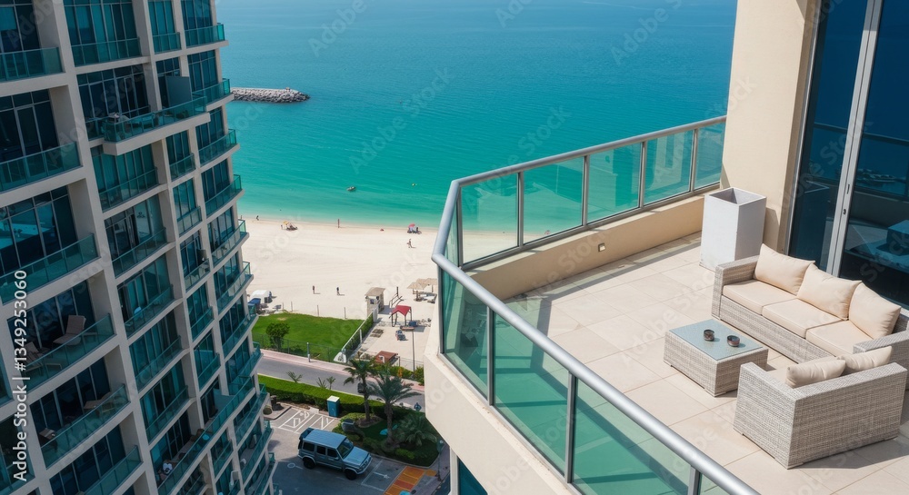 Fototapeta premium pendhouse balcony view 