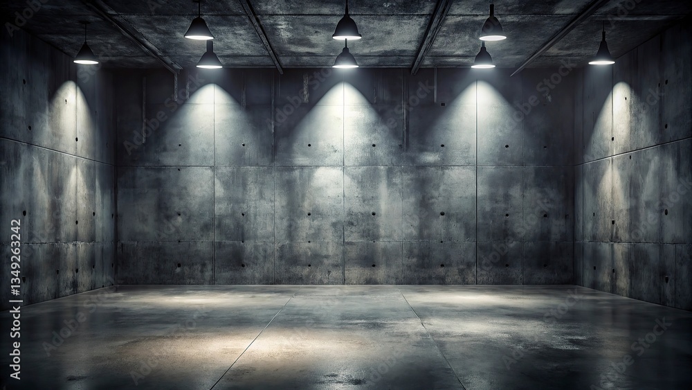 Free Photo New industrial-style empty room with dark textured concrete walls and a smooth concrete floor. Free Photo New industrial-style empty room with dark textured concrete walls and a smooth concrete floor.