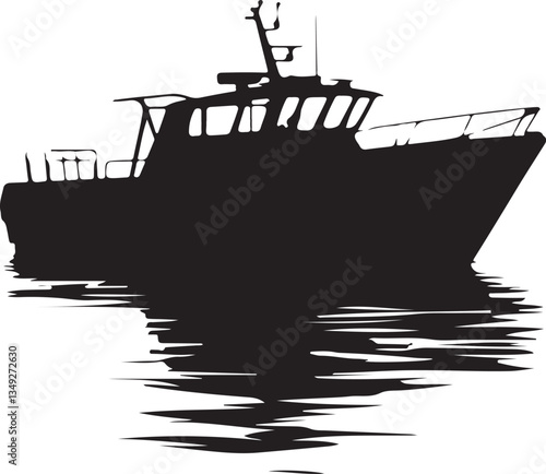 silhouette of a ship